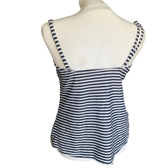 KONA Sol nautical swim tank w/ built in bra size large, blue and white striped - Picture 3 of 4